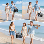 Maelstrom Cooler Bag, 30 Cans Beach Cooler, Large Leakproof Insulated Soft Cooler with Bottle Opener, Ice Chest, Portable Collapsible Cooler for Travel, Camping, Shopping