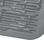 Silicone Dish Drying Mat for Multiple Usage,Easy clean,Eco-friendly,Heat-resistant Silicone Mat for Kitchen Counter or Sink,Refrigerator or Drawer Liner Grey 5XL 36inches x 18inches