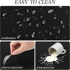 WIGENIUS 6 Pack Black Table Cloth Rectangle 60x102 Inch Polyester Tablecloths for 6ft Rectangle Tables - Reusable Wrinkle Resistant Washable Cloth Cover for Wedding Banquet Party | Hemmed Edges