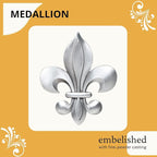 Heritage Pewter Fleur de Lis Double Old Fashion | Double Rocks Glass 14 OZ for Liquor | Expertly Crafted Pewter Glass