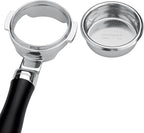 Normcore 58 mm Silm Bottomless Portafilter, Naked Portafilter with Black Anodized Aluminum Fits La Marzocco, 18 g Precision Double shot Basket Included