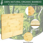 Air Fryer Accessories for Ninja Foodi DT251 DT201 SMART Countertop Convection Toaster Oven,14.7"×11.5" Bamboo Cutting Board With Heat-Resistant Non-Skid Silicone Feet,100% Organic Bamboo