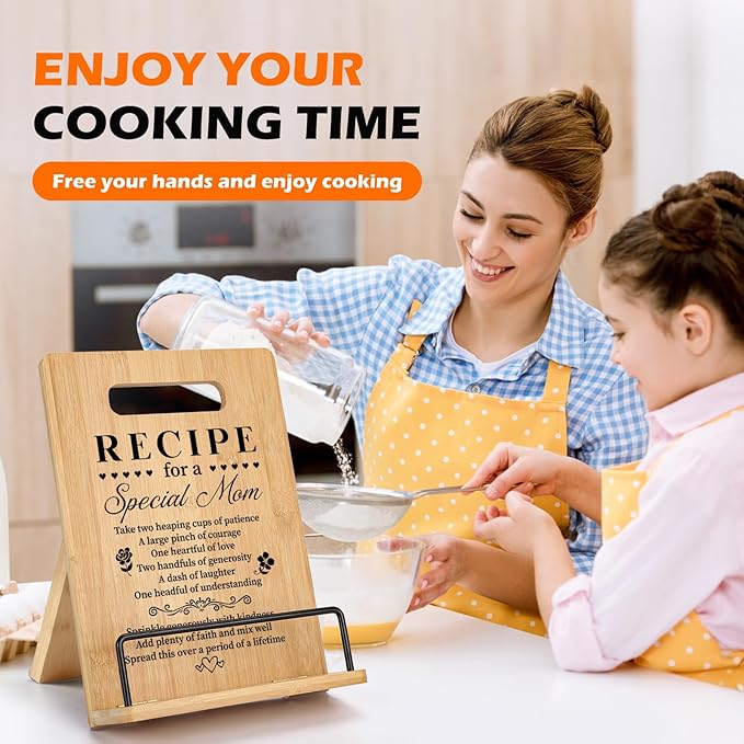 Gifts for Mom Mothers Day Cookbook Stand, Mom Birthday Gifts from Daughter Son, Best Mom Gifts Ideas, Mothers Day Gifts for Mom Best Mom Ever Gifts Mom Gifts for Birthday Christmas