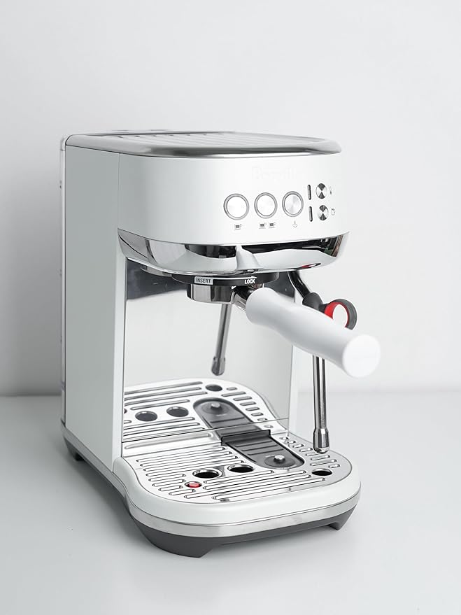 Normcore 54mm Bottomless Portafilter Fits Breville Sage Barista Express Machines, Barista-Grade Naked Espresso Tool, Included 18g Filter Basket, Anodized Aluminum Handle, White