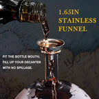 PONPUR Whiskey Globe Decanter, Gifts for Men Dad Him Stocking Stuffers, Anniversary Birthday Gift for Husband Boyfriend Brother Grandpa, Unique Housewarming Presents Whisky Bourbon Decanter, 1000ml