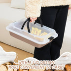 2 Pcs Cake Baking Pan with Lid and Handle, 9 x 13 Inch Non-stick Rectangle Sheet Cake Pan Carrier for Brownie Roasting Cooking Baking (Gold)