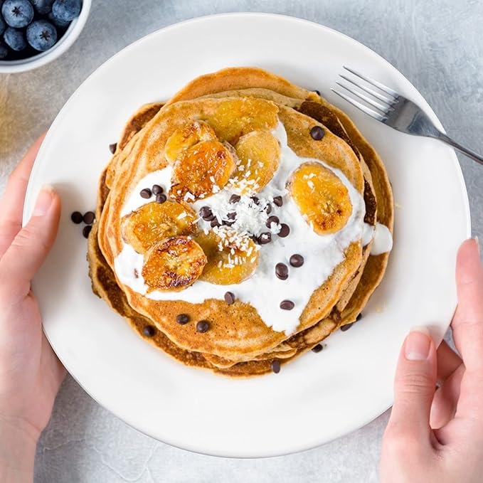 Melamine Dinner Plates,Round,Flat Bottom,White,9 Inches,Set of 6,PYW-9-06