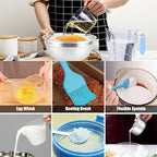 MIKULA Mixing Bowls, Mixing Bowl Set with Lids, 22PCS Large Stainless Steel Mixing Bowls & 400ML Measuring Cups Spoons Storage Nesting Metal Baking Bowl 7/6/4.5/3.5/2.5QT for Kitchen Supplies