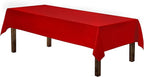 Gee Di Moda Rectangle Tablecloth - 60 x 84 Inch Red Table Cloth for 5 Foot Rectangle Table - Heavy Duty Washable Fabric - for 5 Ft Buffet Table, Holiday Party, Dinner, Wedding & Baby Shower