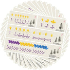 Piping Practice Board Guide Paper Sheets 250+ Icing Practice Sheets Set Cake Decorating Tips Techniques Tutorial (250+ Pattern/Waterproof)