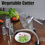 Food, Multi‑Functional Hand Crank Cutter Vegetable Cutter Cheese Grater Nut Grinder Food Processors with 5 for Household Restaurant Kitchen