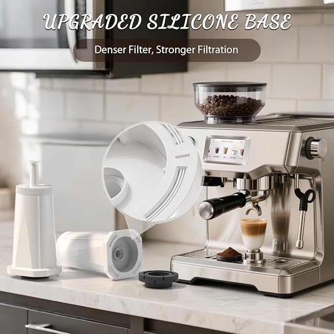 Replacement Water Filter for Breville Espresso Machine Barista Touch Bes880, Barista Pro BES878, Oracle Touch BES990, Oracle BES980, Dual Boiler BES920 Bambino ClaroSwiss Sage, Pack of 6