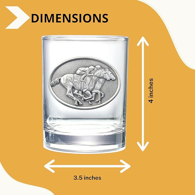 Heritage Pewter By a Nose Double Old Fashion | Double Rocks Glass 14 OZ for Liquor | Expertly Crafted Pewter Glass