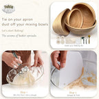 Natural Unbleached Banneton, Sourdough Bread Proofing Basket Kit, 6,8,9,10 Inch Basket with BreadMaking Baking Supplies Tools, Banneton Basket Gift Set - Primary Color