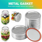 24 Pack 70mm Regular Mouth Mason Jar Lids, Split-Type Food Grade Metal Caps with Leak Proof & Airtight Seal for Canning Jams, Pickles, Preserving Food