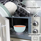 【NOT CERAMIC】Unbreakable Cereal Bowls, 25 OZ Wheat Straw Bowls Microwave and Dishwasher Safe BPA-Free Eco-Friendly Bowl Beige Color for Cereal, Serving ,Soup, Oatmeal, Pasta and Salad（Set Of 6）