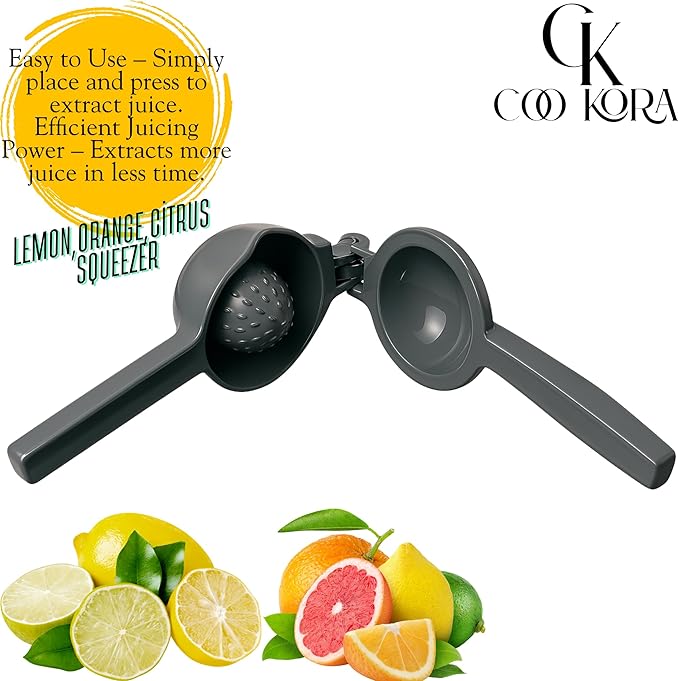 Lemon Squeezer, Durable Manual Juicer for Citrus Fruits, Oranges, Lemons, etc. Designed to Extract the Most Juice Possible, Dishwasher Safe