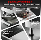 CROSSON 16"*16" Electric Chrome Plated Griddle,Commercial Countertop Flat Top Griddles with Non-Stick 2/5" Thick Iron Cooking Plate for Restaurant and home use-120V/1750W,Spatula Included