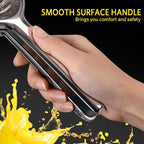 Lemon Squeezer, Sopito Stainless Steel Citrus Press Juicer Heavy Duty with Large Metal Squeezer Bowl for Seedless Juicing, Non-Slip Grip Design Manual Juicer, Silver