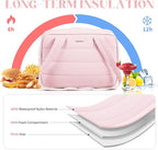 Lunch Bag Women，Freezable Lunch bag，Built-in Ice Pack Small Cooler，Cute Lunch Bags for Women,Waterproof and Durable，Suitable for Work, Picnics, Travel, and Meal Preparation（Light Pink）