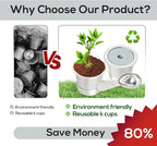 Reusable K Cups for K-eurig, Reusable Coffee Pods, Universal Stainless Steel K Cup Reusable Coffee Pods Compatible for K Series Coffee Machine 1.0 & 2.0, BPA-Free (2pack)