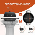 Enameled Cast Iron Dutch Oven for Sourdough Bread Baking | 6 Quart Pot with Lid | 10 Inch Ceramic Enamel Thick Coated Cookware Set with Non Stick Silicone Baking Mat for Cooking (Grey)