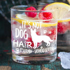 kunlisa German Shepherd Gifts Whiskey Glasses, Funny Dog Dad Mom Lovers Owners Gifts for Women Men, 10 oz Drinking Rocks Glasses for Women Men Whisky Cocktail Scotch Bourbon Liquor
