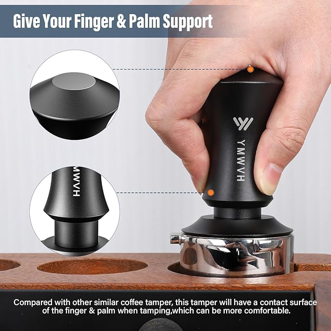 51.5mm Espresso Coffee Tamper,30lb Calibrated Espresso Tamper with a 20lb Interchangeable Spring,Barista Tamping Tool with 100% Stainless Steel Ground Tamper for Barista