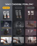 FORLIM Electric Salt and Pepper Grinder Set, USB Rechargeable Automatic Salt and Pepper Grinder Set with Upgraded Base, One Handed Operation Refillable Mill with Light, Adjustable Coarseness - 2 Mills