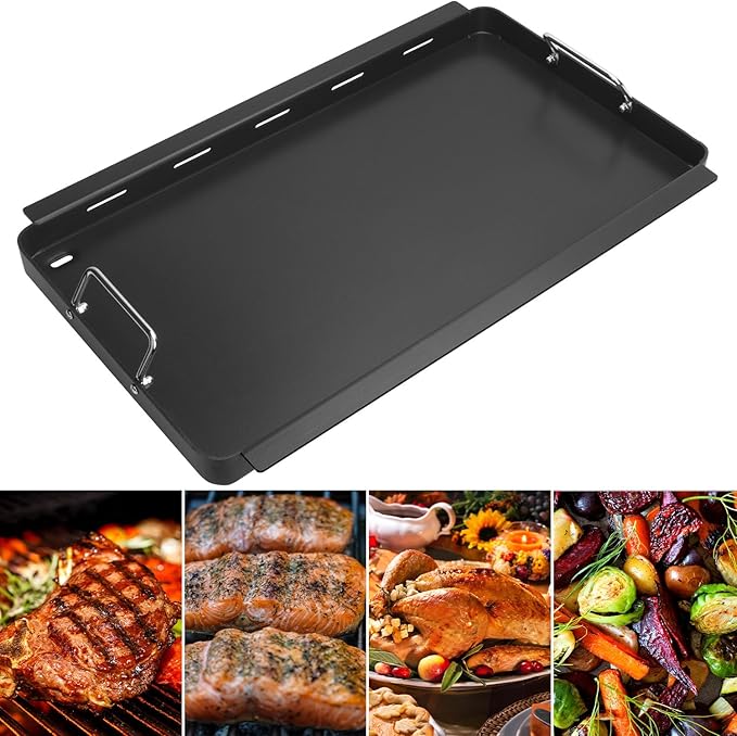 Full-Size Griddle Inserts for Charbroil Commercial Tru Infrared, Flat Top Plate for Charbroil 463276016, 466242715, 466242815, 463257520 463436215 463439915 Grills, Replace for G533-0009-W1 Grates