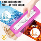 Aqulea Glass Water Bottles 32 Oz with Silicone Sleeve - BPA Free Reusable Wide Mouth Glass Motivational Water Bottles with Fruit Infuser – Leak Proof Borosilicate Water Bottle with Time Marker (Rose)