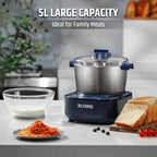 Razorri Electric Dough Maker, 5L 4.5QT Household Dough Mixer with Ferment Function, Microcomputer Timer, Stuffing Blade & Stainless Steel Bowl for Bread, Pizza, Noodles, Dumplings