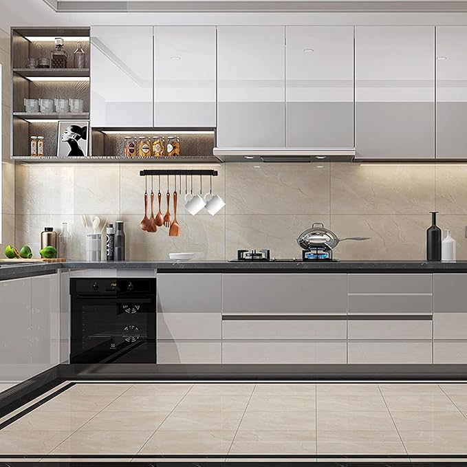 Kitchen Wall Mounted Hanging Utensil Holder Rack, Wrought Iron Rail Rack with 10 S Hooks for Hanging Kitchen Utensils Set & Cookware,16 inch