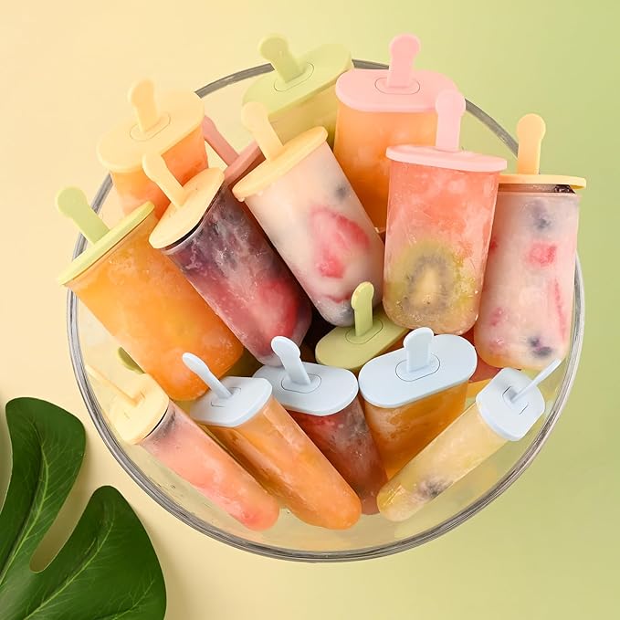 WMKGG Popsicles Molds Set, 6 PCS Ice Pop Mold,Homemade Ice Cream Mould with Sticks, Popsicle Maker(Blue)