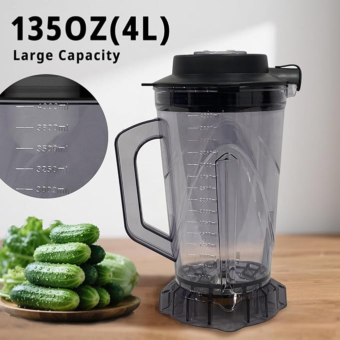 VONCI 2200W Commercial Blender With Sound Enclosure, 135OZ Large Capacity Quiet Blender For Smoothies, Heavy Duty Industrial Blenders For Restaurant, Perfect For Kitchen, Ice Crush, Milk Shake, Fruits