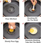 Egg Ring,3 Inch Stainless Steel Omelet Mold Pancake Ring Metal Kitchen Cooking Tool (3 Pack)