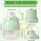 Portable Blender for Smoothies, Personal Size Juicer Blender for Small Fruit, Electric Citrus Juicer On The Go, with 27oz Cup & Straw, Quick Juicing, Easy to Use