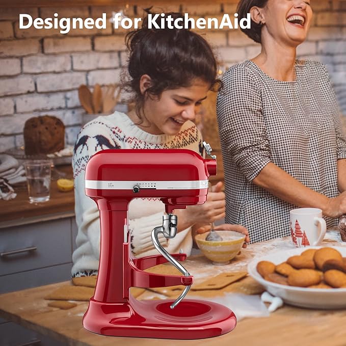 Stainless Steel Dough Hook for Kitchen aid 5QT Lift and 6QT Stand Mixer, Mixer Dough Attachment for KitchenAid, Dishwasher Safe