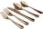30-Piece 18/0 Stainless Steel Classical Flatware Set, Mirror Polishing Rose Gold, Service for 6
