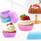 Tongjude 45 Pieces Silicone Loaf Pan for Baking Bread, 4 Cups Silicone Baking Pans Set, Fluted Cupcake, Non-Stick Kitchen Oven Baking Pans, with Measuring Cups and Spoons Set, Grey