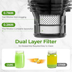 Cold Press Juicer, 5.3" Wide Feed Chute Juice Extractor Machine with 400W, High Juice Yield, Slow Masticating Juicer for Whole Vegetables & Fruits, Stainless Steel