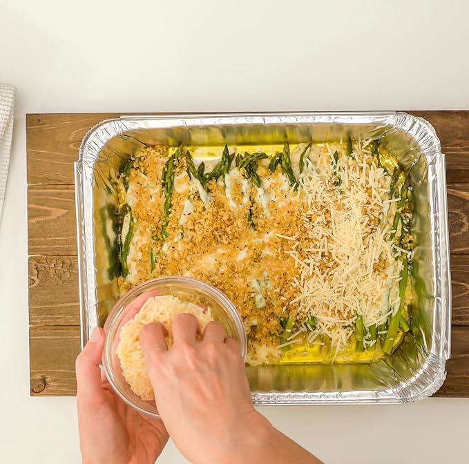 FUNSTITUTION Aluminum Foil Pans 9x13 & 8x8 (60 Pack) - Tin Foil Pans with High Heat Conductivity - Disposable Aluminum Tray Cookware For Baking, Grilling, Cooking, Storing, Prepping