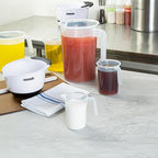 Restaurantware Measuring Cups, 8 Ounce Pack of 10 Conical Spout Baking Measuring Cups, Liquid Scaling Vessel with I-Beam Handle, Embossed Graduations, Clear, Break and Crack Resistant for Baking