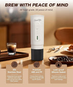 H02 PRO Portable Electric Espresso Maker, Christmas Gift Coffee Machine Compatible with NS Capsule Original Pods & Ground Coffee, Mini Travel Espresso maker for Camping, Hiking, RV