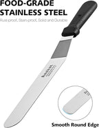 Anaeat Icing Spatula, Professional Cake Angled Offset Spatula with 12" Stainless Steel Blade - Thickened Frosting Knife with Durable Plastic Handle for Cake Decorating, Pastry & Baking