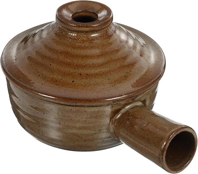 Clay Pot, STOBAZA Casserole with Lid, Clay Cooking Pot Ceramic Saucepan Pot Soup Casserole Pot for Cooking Rice Soup Food Stoneware Bakeware Microwave Oven Safe