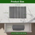 Stone Dish Drying Mat For Kitchen Counter, 16 x 12 Inch Collapsible Stone Drying Mat, Quick Dry Absorbent Diatomaceous Earth Mat, Self-Drying Dish Drying Mat For Dishes Sink Bathtub-Gray