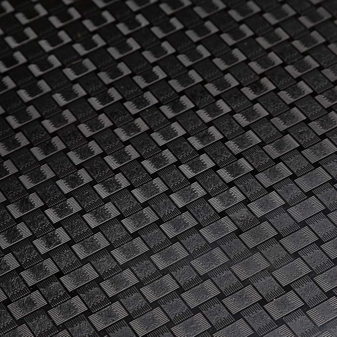 Plastic Fast Food Serving Tray,16.95 by 11.82-Inch,Set of 12 (Black)