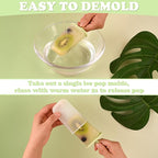 WMKGG Popsicles Molds Set, 6 PCS Ice Pop Mold,Homemade Ice Cream Mould with Sticks, Popsicle Maker(Green)