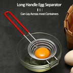 Egg Separator Egg Yolk White Separator Stainless Steel Egg White Yolk Sifting Filter Egg Divider Kitchen Tool for Baking/Cooking